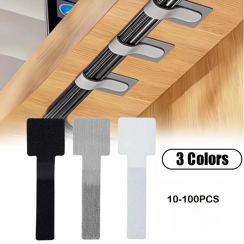 Desk Cable Organizer - Yeni Yeniden Kullanılabilir Kablo Bağları Velcro