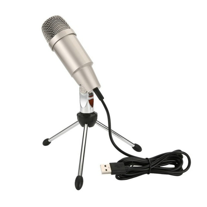 Pc Gaming Youtubers - Profesyonel USB Kondenser Mikrofon Metal Kablolu