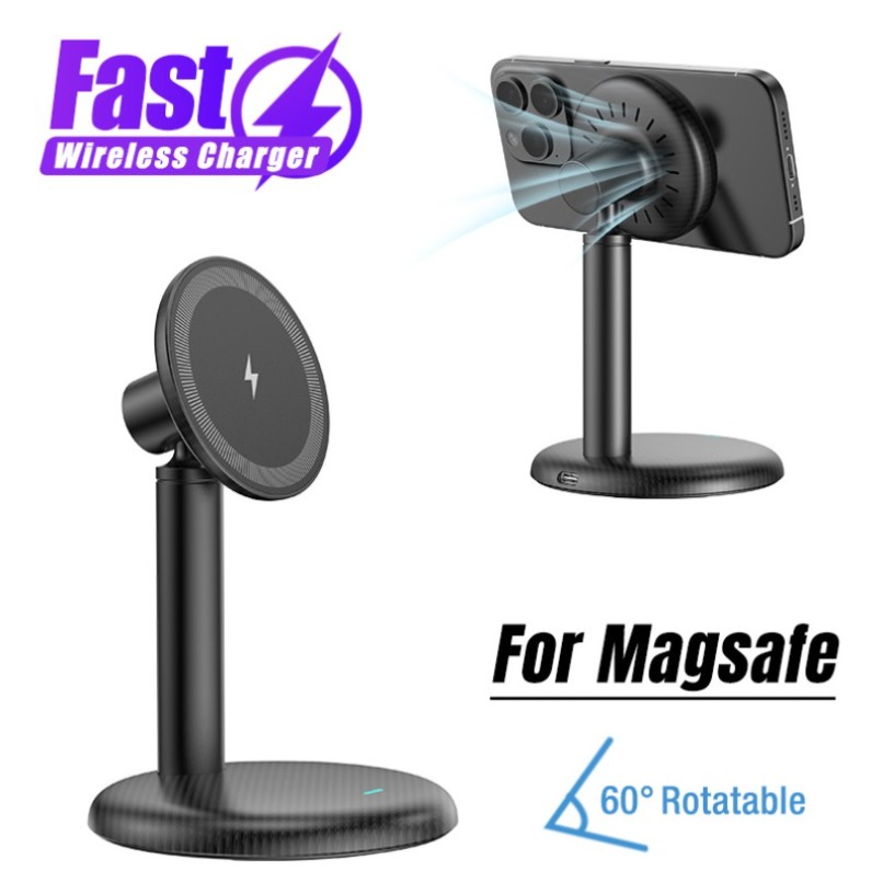 Desk Cable Organizer - Masaüstü Manyetik Telefon Standı Hızlı Kablosuz